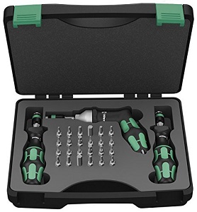 Wera 05074739001 Drehmomentschraubendrehersatz 7440_41_42 einstellbar 0,3-6,0Nm inklusive Bitsortiment